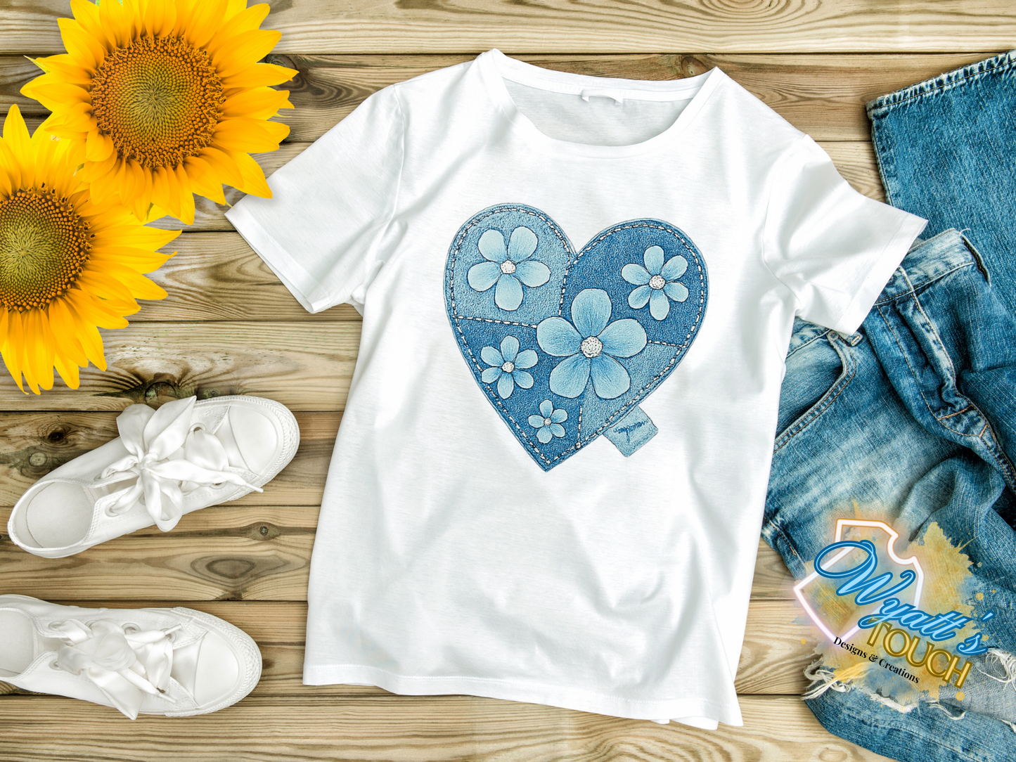 Denim Patchwork Heart