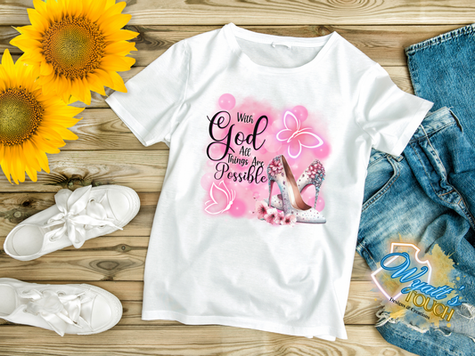 With God All Things Are Possible - Pink